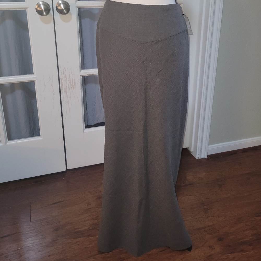 Ralph Lauren Brown Wool Blend Maxi Skirt